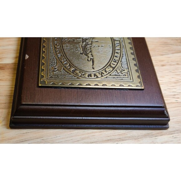 Liberty 1886-1986 Avon 1922 Statue of Liberty Brass Stamp Plaque-Collectable - Picture 6 of 7